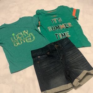 * ‼️SOLD‼️ Cat & Jack 2 Shirt & Shorts Set 12mth NWOT